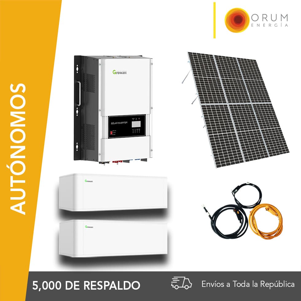 Kit Solar Autónomo – Respaldo Isla 16Kwh día Batería de Litio 5.0Kw 220v
