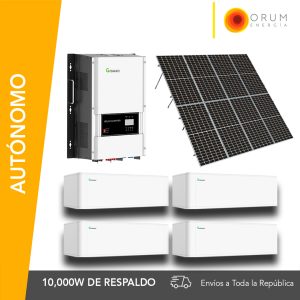 Kit Solar Autónomo – Respaldo Isla 21Kwh día Batería de Litio 10.0Kw 220v